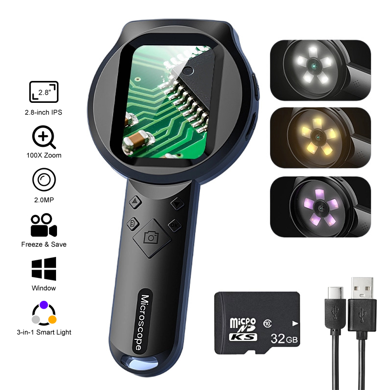 Electronics Repair Glasses - 2.8'' IPS Digital Magnifier Full HD