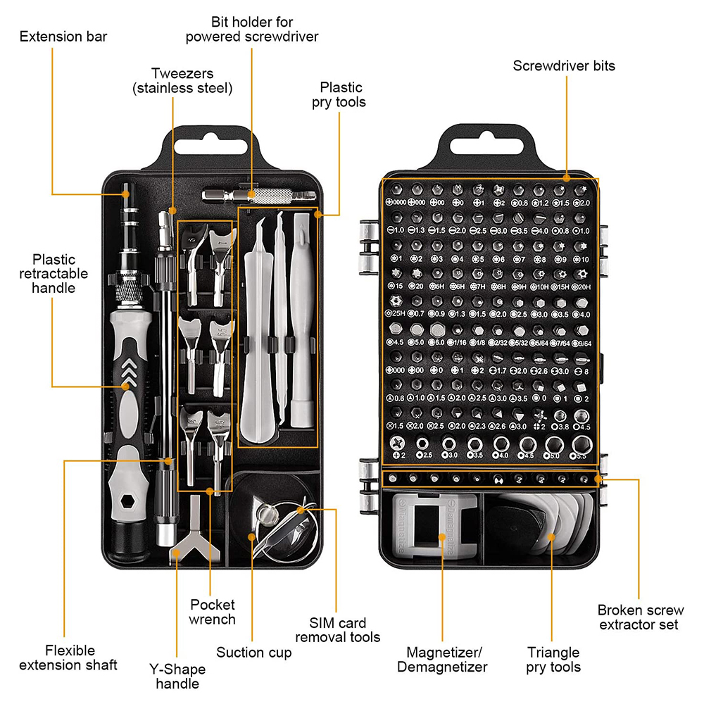25/115/135/140 in1 Screwdriver - Pentalobe Screwdriver Set 评论和价格