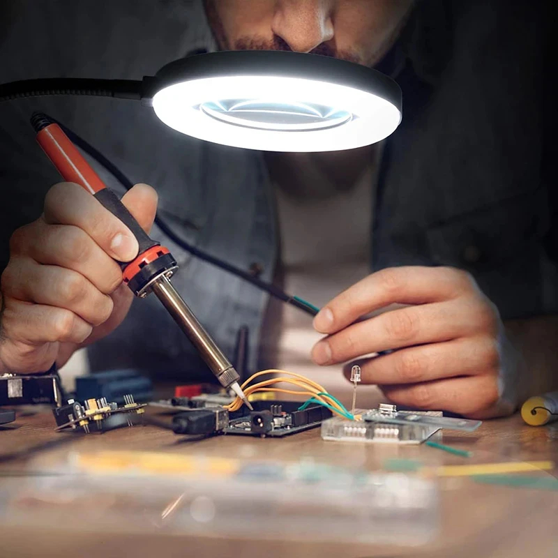 10X Magnifying Glass with 3 Co - Electronics Repair Glasses 评论和价格