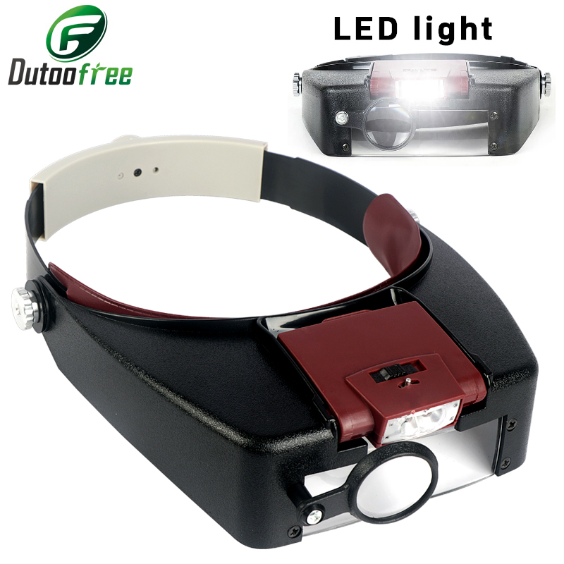 Helmet Style 10X Headband Magn - Electronics Repair Glasses 评论和价格