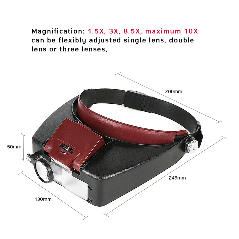 Helmet Style 10X Headband Magn - Electronics Repair Glasses 评论和价格