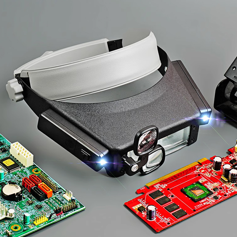 New Headband Magnifier LED Lig - Electronics Repair Glasses 评论和价格